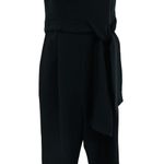Anthropologie NEW Black Halo Harbor Strapless Jumpsuit Side Bow Cropped Ankle Length Black 0 Photo 8