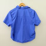 Sunday Best Aritzia Blue Short Sleeve Button Up Shirt Cotton Cropped Boxy Size L Size L Photo 1