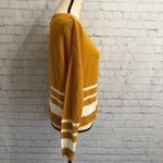 SO  Chunky Orange Ivory Crew Neck Sweater Size M Photo 3