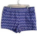 Peace Pearls XXL Purple Print Linen Blend Shorts Elastic Waist Photo 1