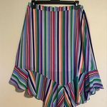 A New Day EUC Multicolor Asymmetrical Striped Skirt size large Photo 0