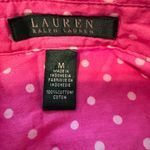 Ralph Lauren Lauren Pink Polka Dot Button Down Size Medium Photo 3