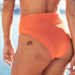 Aerie  Cheetah Print Ribbed High Cut Cheeky Bikini Bottoms XS Photo 1