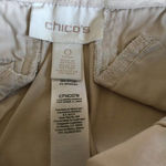Chico's Crop Foldable Ankle Pants Womens Size 0 US Size S 4 Khaki Beige Photo 2