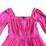 Kobi Halperin Stavy Pleated Smocked Mini Dress Satin Square Neck Size Small Pink Photo 2