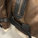 Wild Fable Faux Shearling Aviator Jacket cost oversized - Brown Large Photo 10