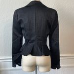 Escada Couture Black Corset Blazer Jacket Size 36 – Gold Button Sculpted Waist Photo 6