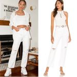 AGOLDE 90s Loose Fit Straight Distressed Jeans Enamel White- Size 27 Photo 1