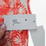 Michael Michael Kors Coral Orange Pink Tropical Tankini Halter Swim Top Size XS Photo 4