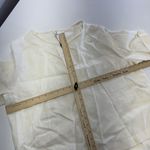 ZARA Shirt Womens Large White 100% Linen Short Sleeve Boxy Pocket Crewneck Top Photo 5