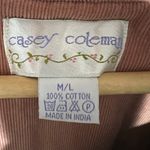 Vintage Casey Coleman Denim Embroidery Angels Lined Shacket M/L Corduroy Pockets Blue Size M Photo 7