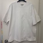 Ganni NWT  Heavy Cotton Drop Shoulder Heart T-Shirt | Women’s Casual Tee Photo 3