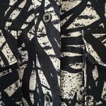 Banana Republic BLACK & TAN PALM LEAF PRINT LINEN VISCOSE SHIRT DRESS SZ 6 Photo 6