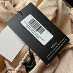 Pretty Little Thing ‎ Peach Linen Ruched Sleeve Tie Detail Shift Dress Photo 2