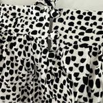 EXPRESS Square Neck Blouse, Black & White Size S Photo 6