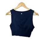 Yogalicious Navy Blue Cropped Active Sleeveless Top Size Medium Photo 1