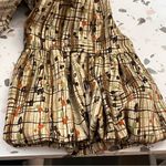 Dress Barn Y2K  Abstract Geometric Print Button Front Blouse Brown Multi XL Photo 3