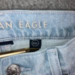 American Eagle Stovepipe Jeans Women 4 Short Wide Leg Stretch Light Wash Denim Photo 7