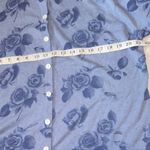 Cathy Daniels  Blue Floral‎ Cardigan M Button Up Photo 3