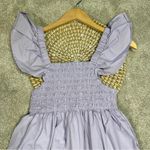 O.P.T Tuscany Tiered Smocked Midi Dress Flutter Sleeve Lavender Purple Cotton XS Photo 6
