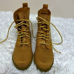 Lilliana Moto Boots Tan with little studs Lace up Size 8 Photo 1