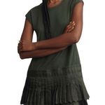 Anthropologie Daily Practice Solid Set Mini Dress Dark Green Size XS Tennis Prep Photo 0