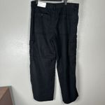 American Eagle  Dreamy Drape Mid Rise Baggy Wide Leg Cargo Pants Womens 12 Black Photo 3