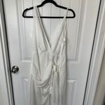 Anthropologie Lioness swiss dot white surplice maxi dress medium bridal wedding Photo 2