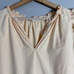 A loves A Tiered Ruffle Mini Dress Women's Large Butter Yellow Frilly Boho Flowy Photo 5