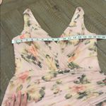 Mac Duggal IEENA FOR 
Light Pink Floral Print Asymmetrical Ruffle Hem Dress Photo 4