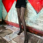 Women's Black Fishnet Tights Sheer Mesh Pantyhose Fashionable Stockings One Size Photo 9