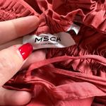 Moss Copenhagen Women's XS MSCHLynella Cenilla SL Dress Red Midi Ruffle Photo 6