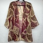Chico's Chico’s 3/4 Sleeve Mixed Animal Print Topper Size 0/1 coverup/kimono/cardigan Photo 0