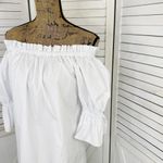 Alice + Olivia Alice +‎ Olivia Paolo Smocked Off Shoulder Tunic Dress White XS Mini Cotton Photo 7