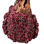 Salvatore Ferragamo Laser-Cut Leather and Crochet Bag in Original Wine Photo 7