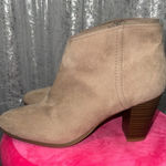 Old Navy  Tan Ankle Booties Suede Slip-On‎ Photo 0