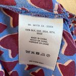 Maeve Anthropologie Blue Hearts Silk Blouse Kimono Style Size Small Photo 10