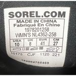 Sorel  Joan of Arctic Wedge lll Lexie Brown Leather Boots Size 10 Black Winter Photo 7