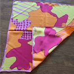 Vera Neumann Ladybug Abstract Pink Orange MOD Groovy Retro Square Scarf Vintage Photo 7