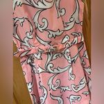 Moschino Boutique  Pink & White Printed Cotton Poplin Belted A-Line Dress Size 12 Photo 4