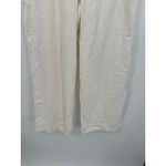 Old Navy  Womens White Wide Leg High Rise Linen Blend Pants Size XL Stretch Pull Photo 2