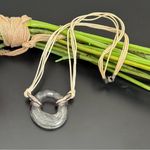 Vintage Sterling Handcrafted Glass Donut O Photo 0