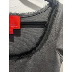 Zac Posen Z Spoke  Mini Dress Bodycon Gray Jersey Stretch Fringe Witchy Goth SZ4 Photo 3