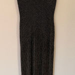 Alex Evenings Black Sleeveless Maxi Formal Dress Gold Metallic Size 8 Photo 0