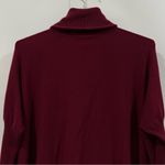 Garnet Hill Turtleneck Wool Cashmere Oversized Burgundy Marron Size Large Red Photo 5