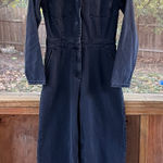ASOS  Design Women's Wide Leg Denim Jumpsuit Black Wash Size 2. NEW Photo 0