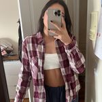 Garage Maroon Boyfriend Fit Flannel Photo 0