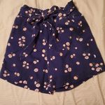 Maison Jules  Navy Floral Shorts Photo 2