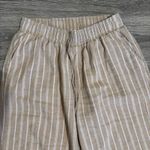 Briggs New York Briggs Women Bohemian Striped Wide Leg Lounge Pants Size S Beige Casual Comfort Photo 2