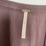 Free People  Womens Small Purple Smocked V Neck Top Boho Festival Photo 3